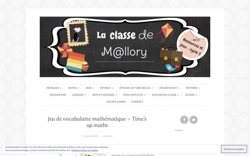 La classe de Mallory : Time's up maths